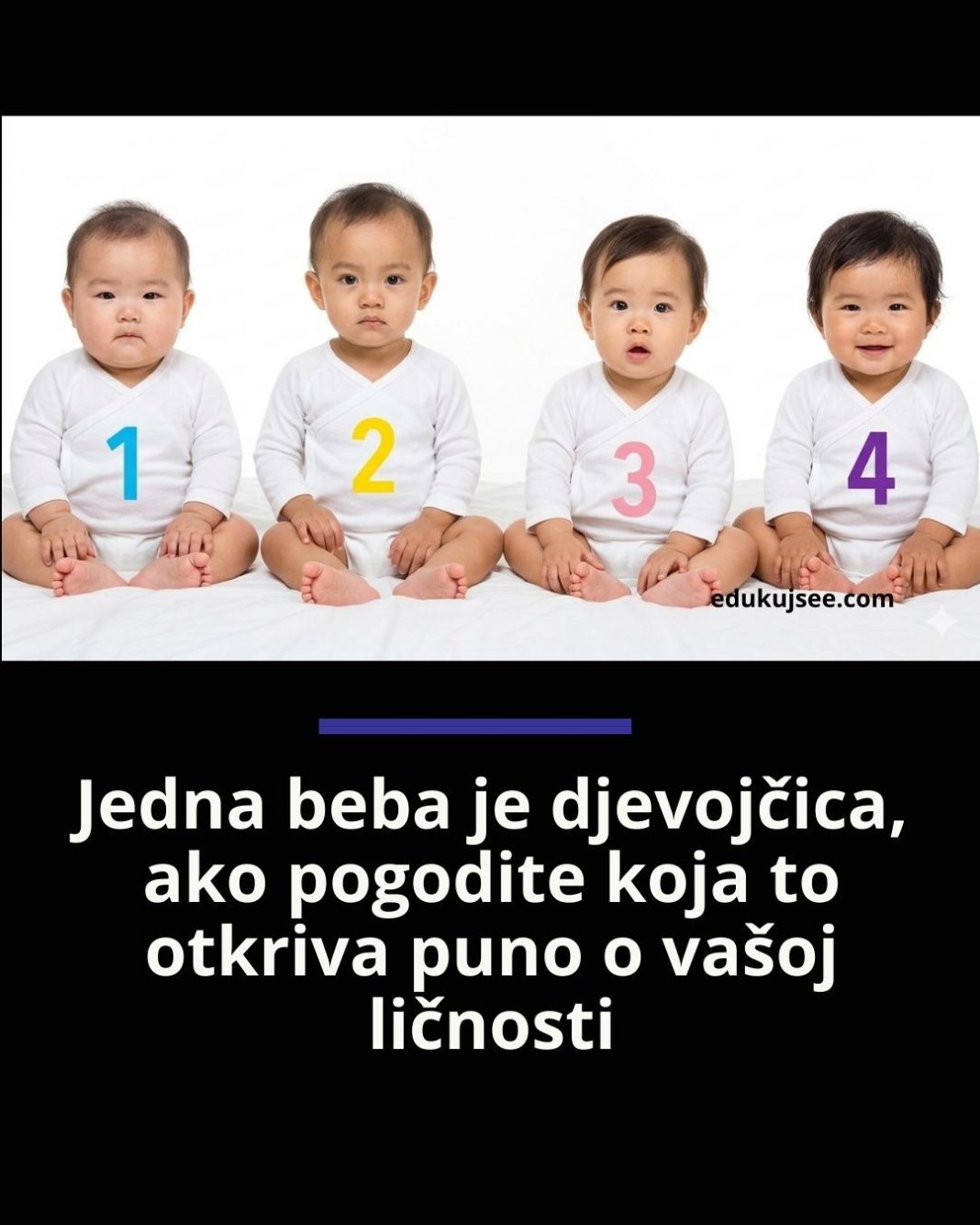 Jedna beba je djevojčica, ako pogodite koja to otkriva puno o vašoj ličnosti - featured image Jedna beba je djevojčica, ako pogodite koja to otkriva puno o vašoj ličnosti - featured image